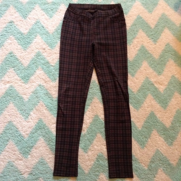 plaid legging pants